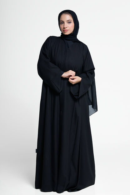Abaya with Lace Sleeve Detail