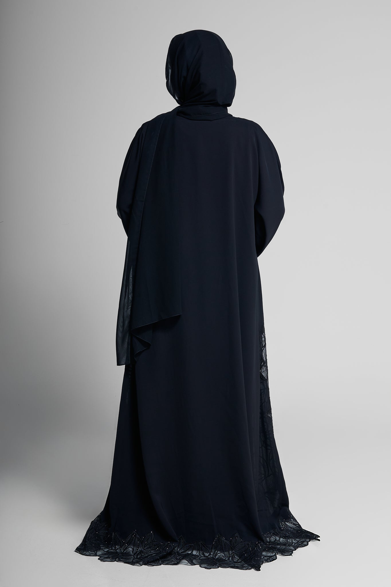 Midnight Petal Abaya