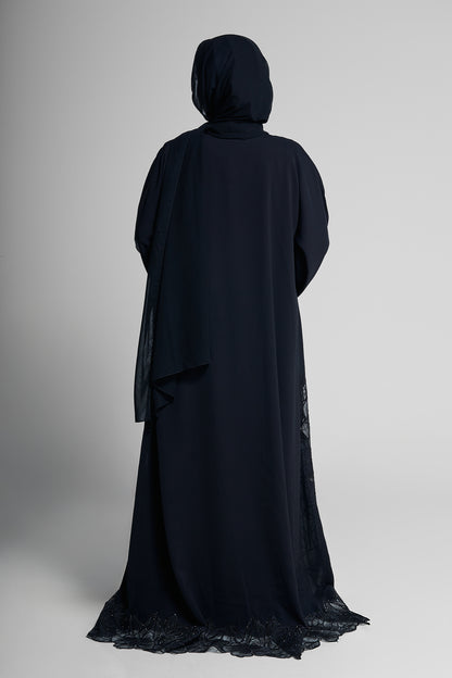 Midnight Petal Abaya