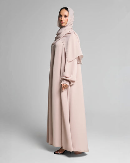 Classic Silhouette Chic Peach Abaya