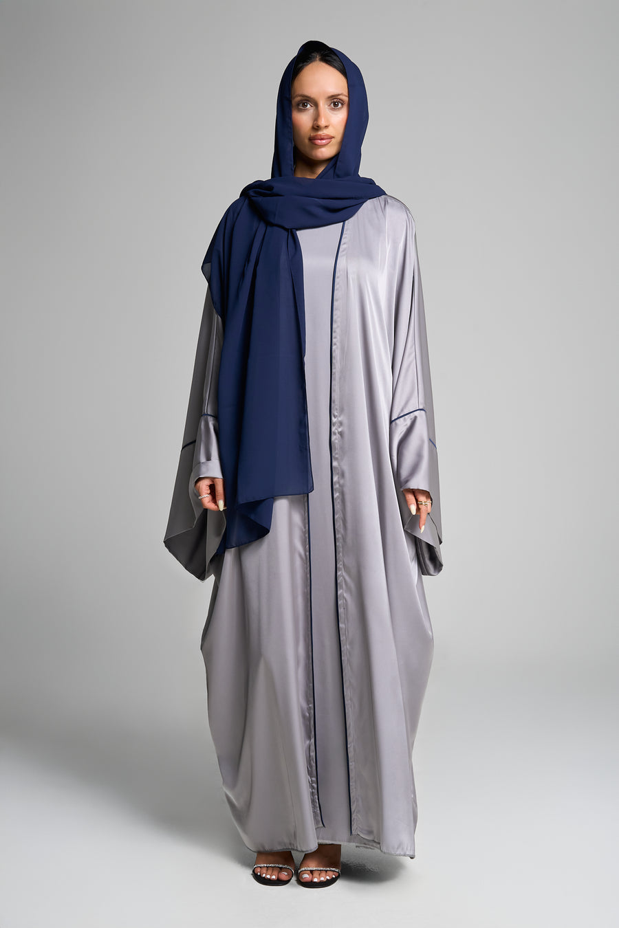 Elegant Silver Abaya