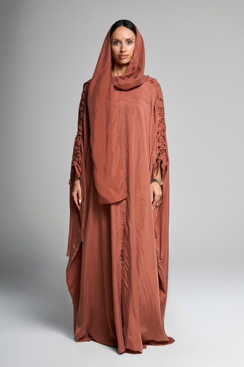 Ruched Elegance Abaya