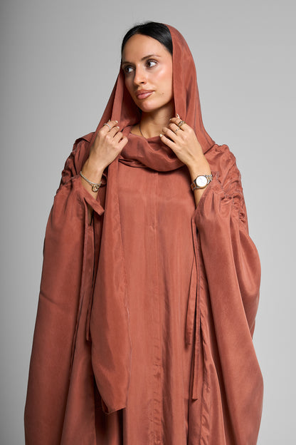 Ruched Elegance Abaya
