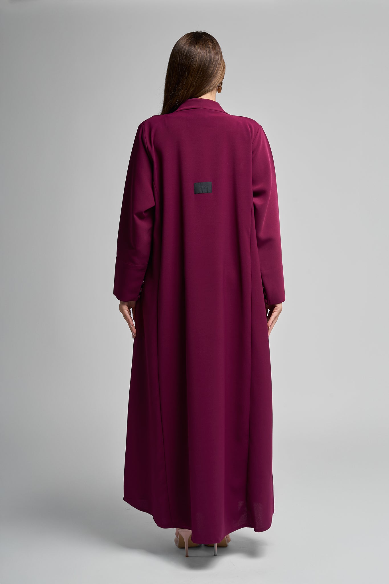 Plum Buttoned Abaya