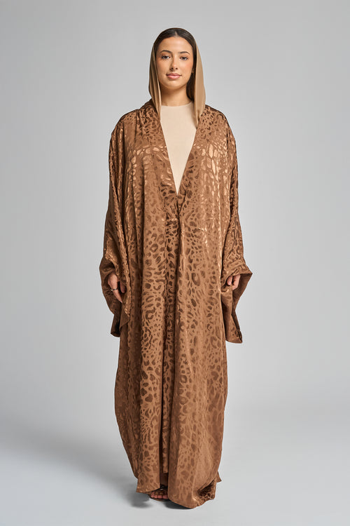 Desert Ember Textured Abaya