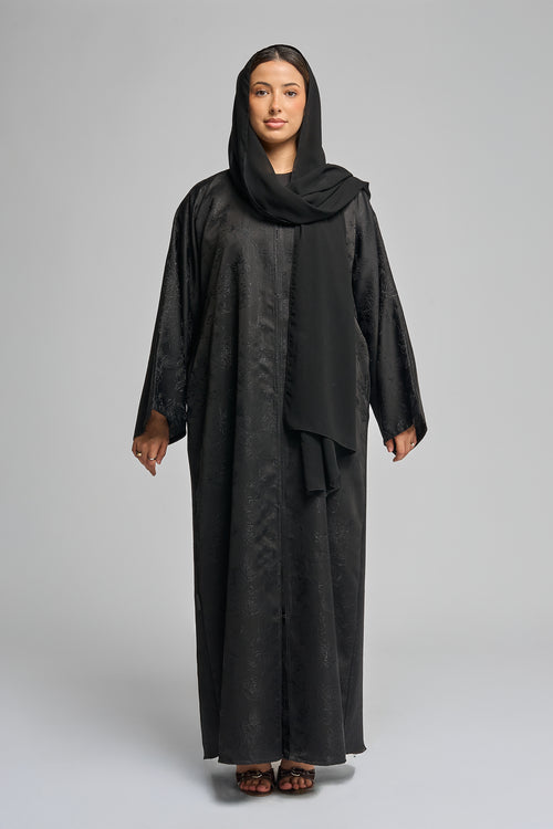 Midnight Satin Abaya