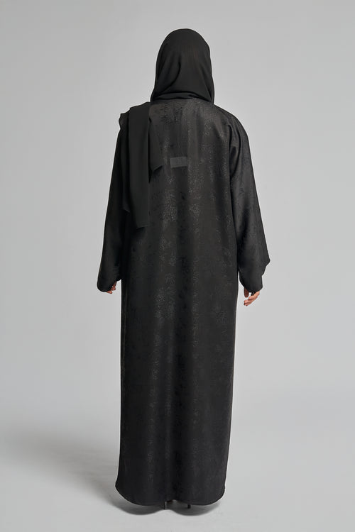 Midnight Satin Abaya – hover image