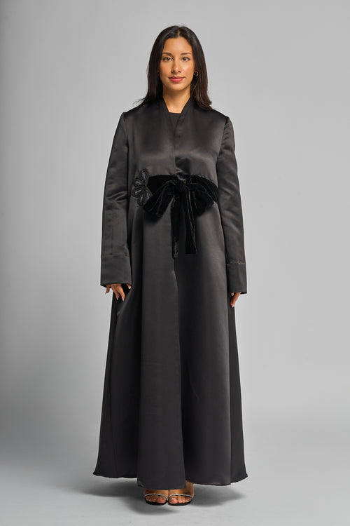 Velvet Bow Abaya
