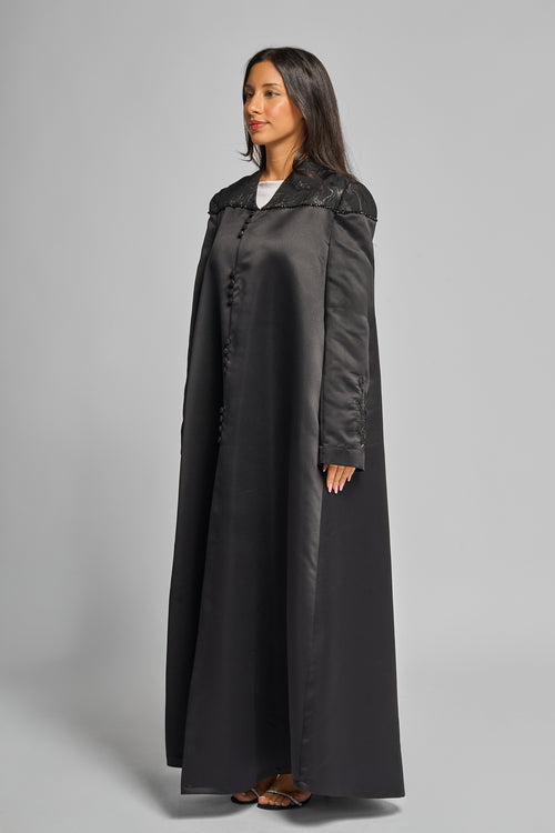 Raven Silk Abaya – hover image