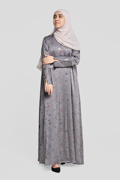 Closed Ebony Petal Abaya