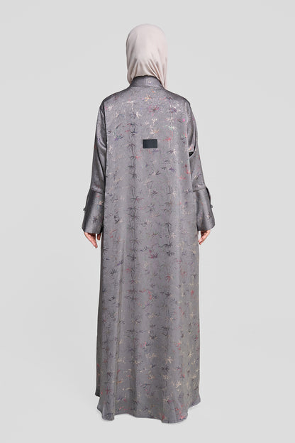 Closed Ebony Petal Abaya