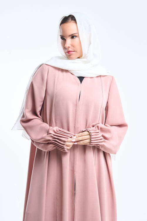 عباية كلاسيكية بأكمام مطوية – hover image