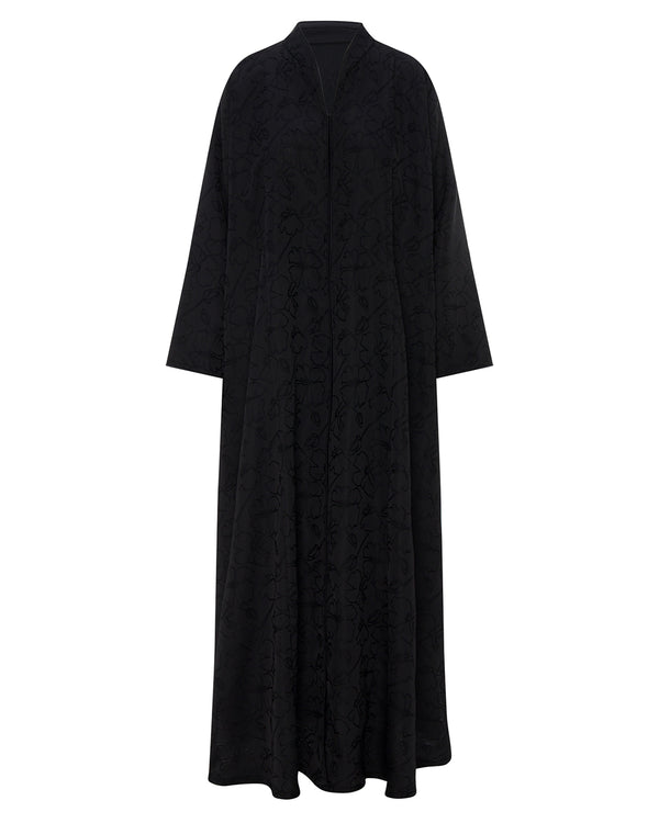 Premium Abaya with Embossed Petal Motif