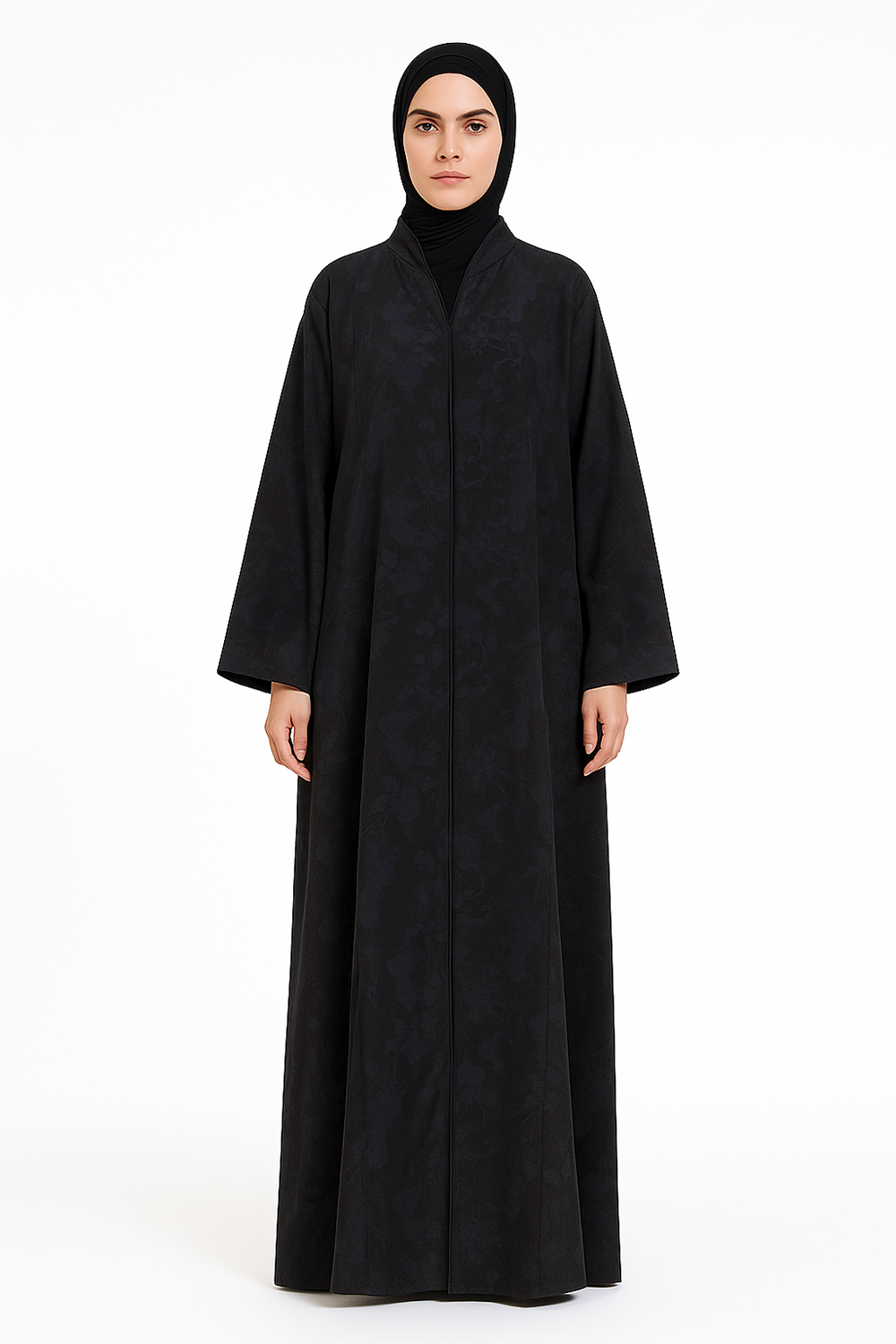 Premium Abaya with Deep Embossed Detailing
