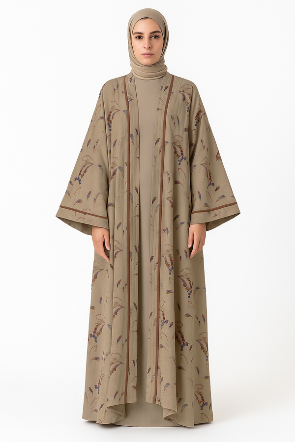 Noir Camellia Abaya