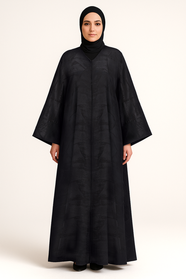 abaya المحكم بنمط هندسي خفي