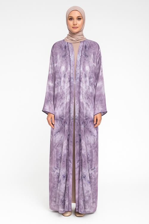 Soft Leaf Open Abaya