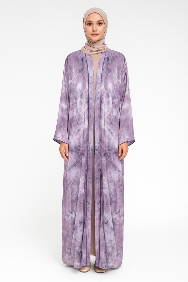 Soft Leaf Open Abaya