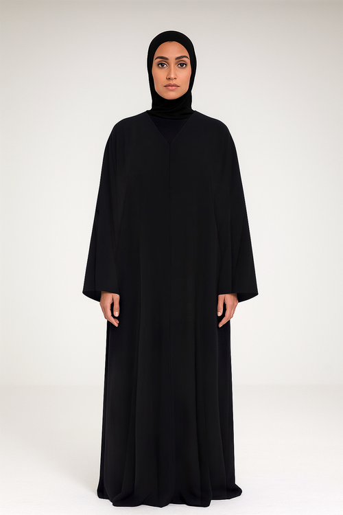 Classic Abaya with Clean Draped Cut