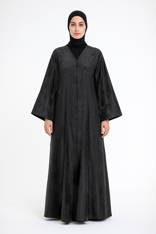 Textured Abaya with Subtle Geometric Pattern