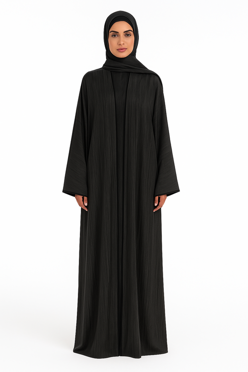Structured Abaya in Onyx
