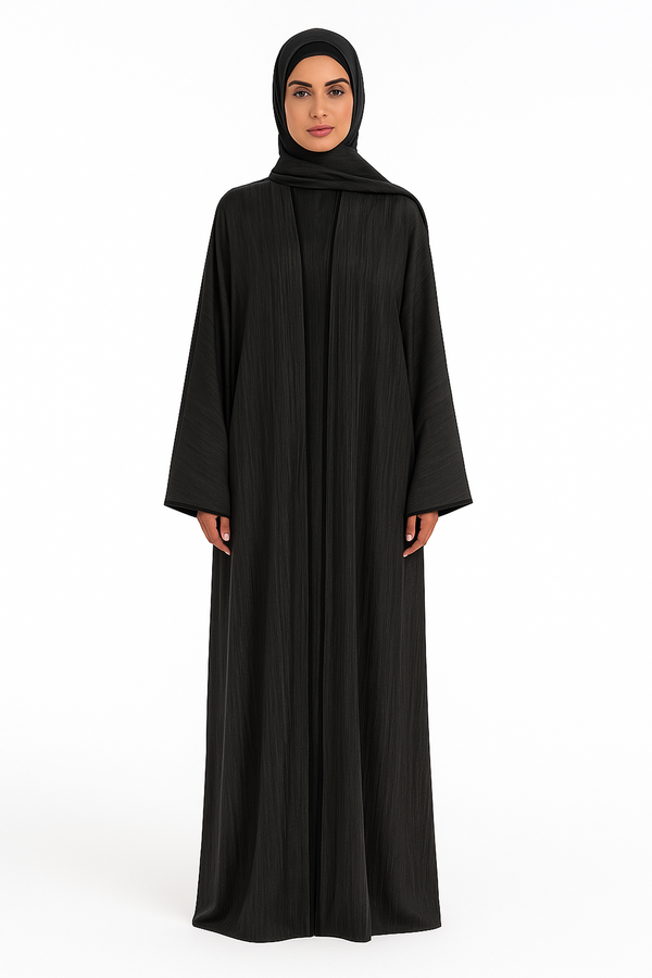 Structured Abaya in Onyx
