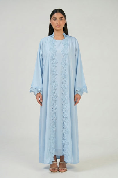 Sky Serenity Lace Abaya