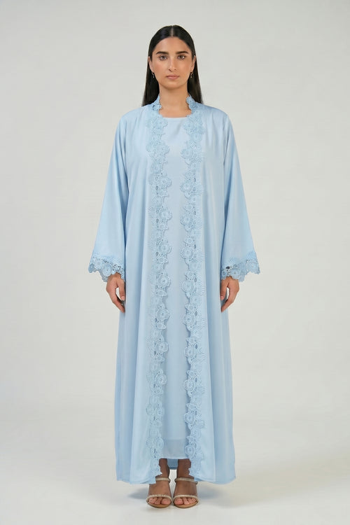 Sky Serenity Lace Abaya