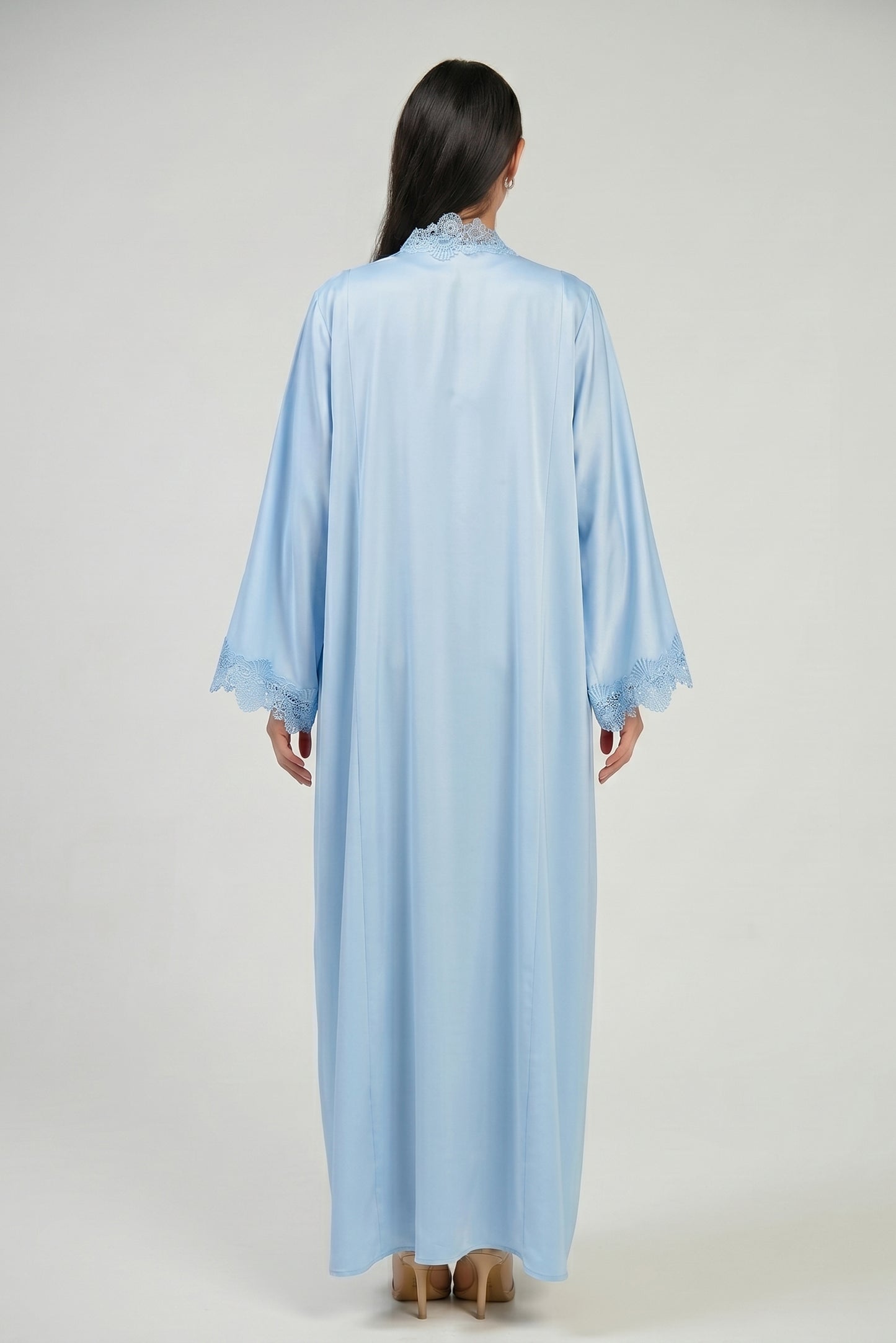 Sky Serenity Lace Abaya