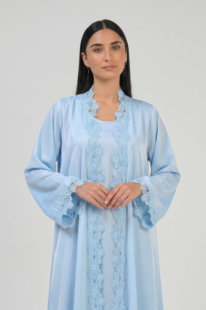 Sky Serenity Lace Abaya