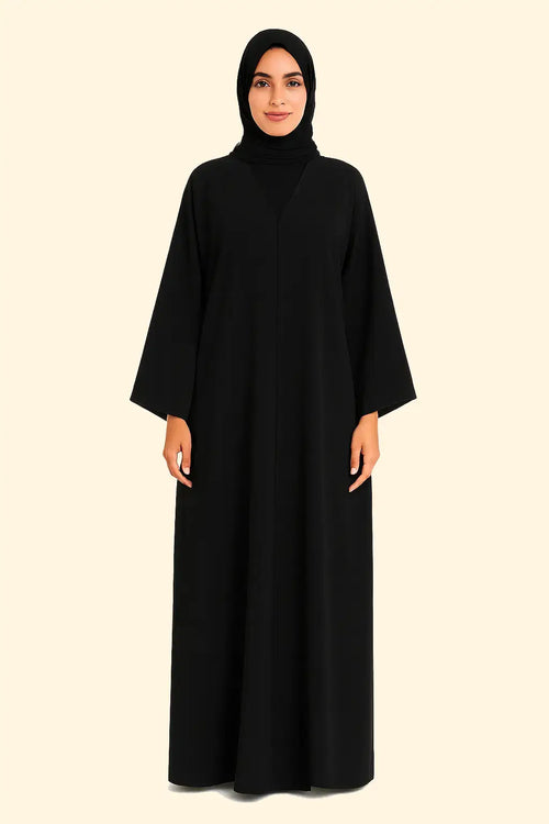 Classic Abaya with Clean Front Panel