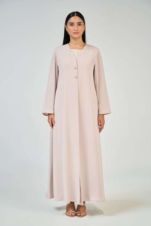 Pure Grace Button Detail Abaya