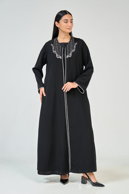 عباية نوير شيفرون مطرزة (نسخة)