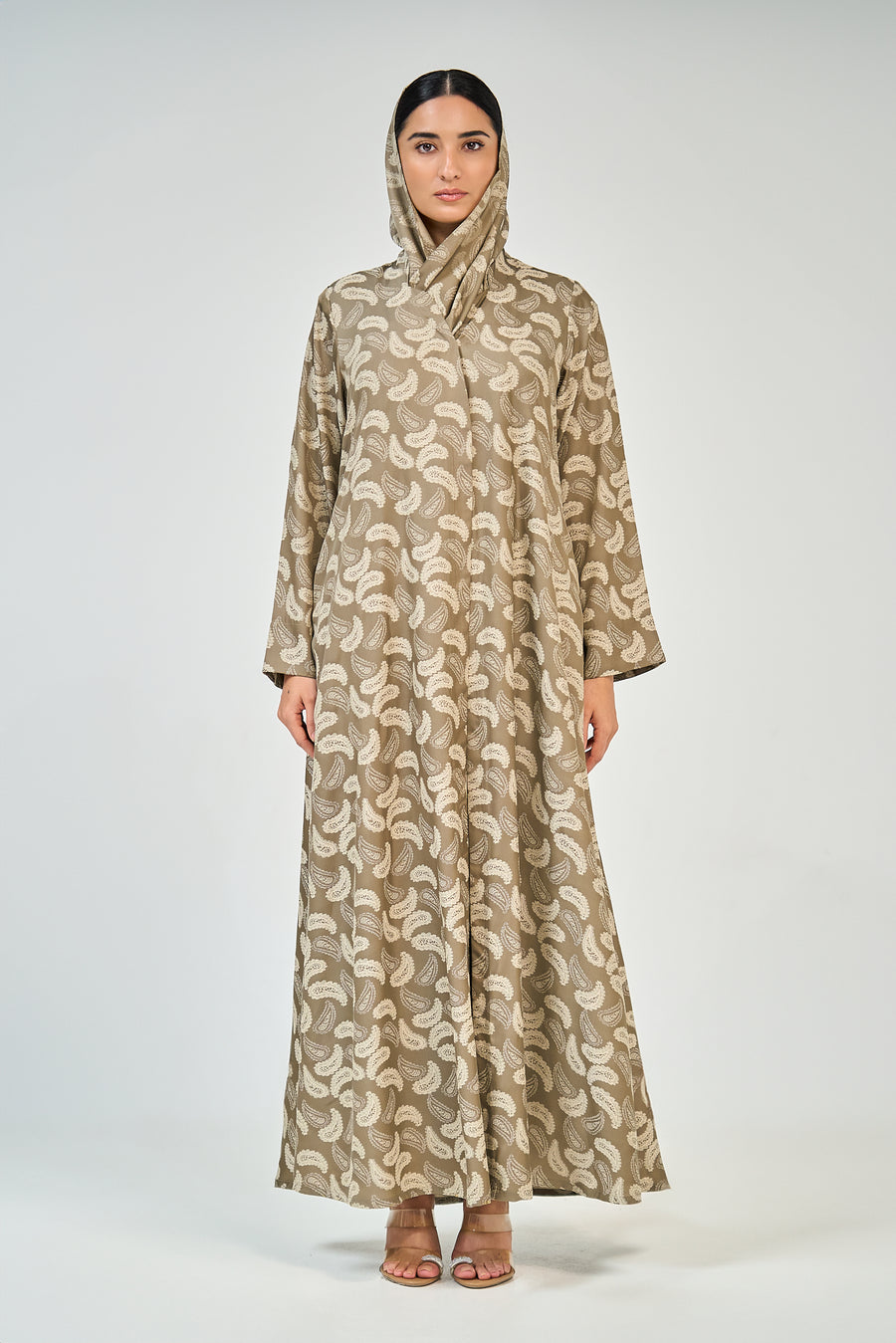 Sand Veil Printed Abaya