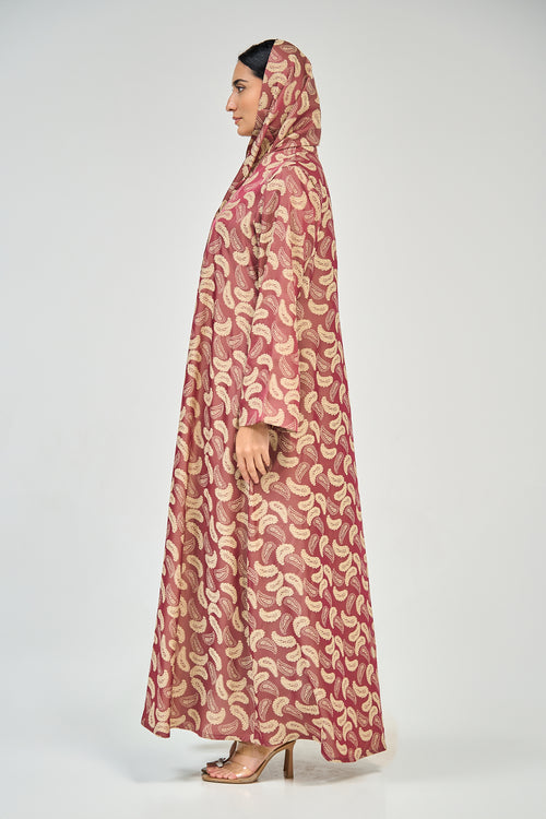 Sand Veil Printed Abaya – hover image