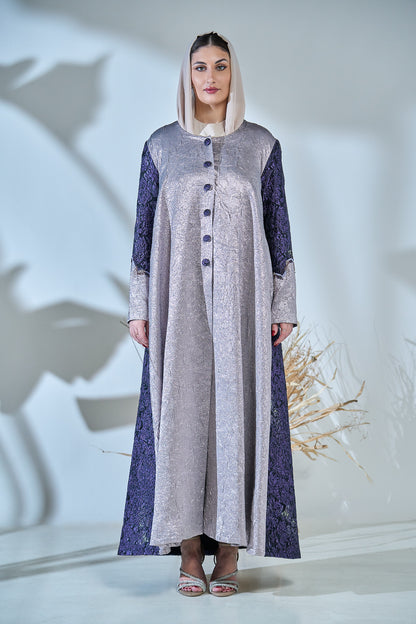 Amethyst Royale Textured Panel Abaya