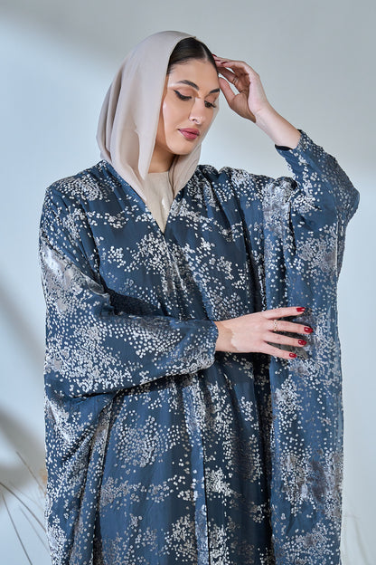 Midnight Mist Printed Flow Abaya