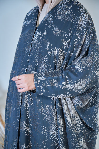 Midnight Mist Printed Flow Abaya