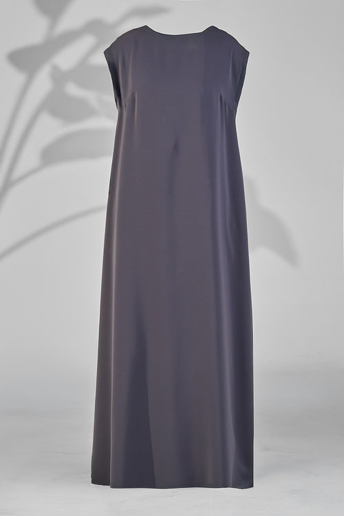 Celeste Crepe Dusty Mauve Essential Inner Dress Abaya – hover image