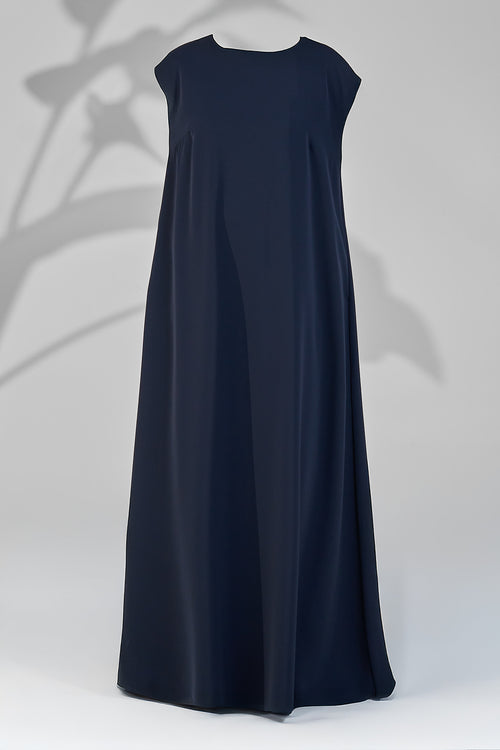 Celeste Crepe Night Blue Essential Inner Dress Abaya – hover image