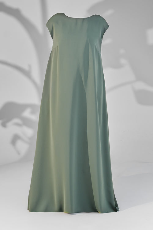 Celeste Crepe Pastel Aqua Essential Inner Dress Abaya – hover image