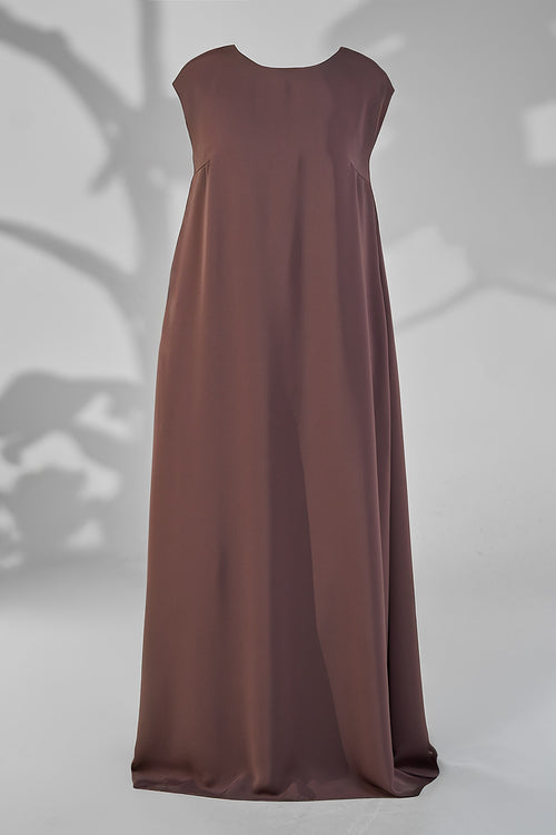Celeste Crepe Rose Gold Essential Inner Dress Abaya – hover image