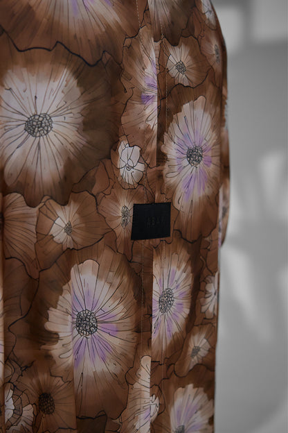 Bloom Floral Crepe Open Abaya with Matching Sheila