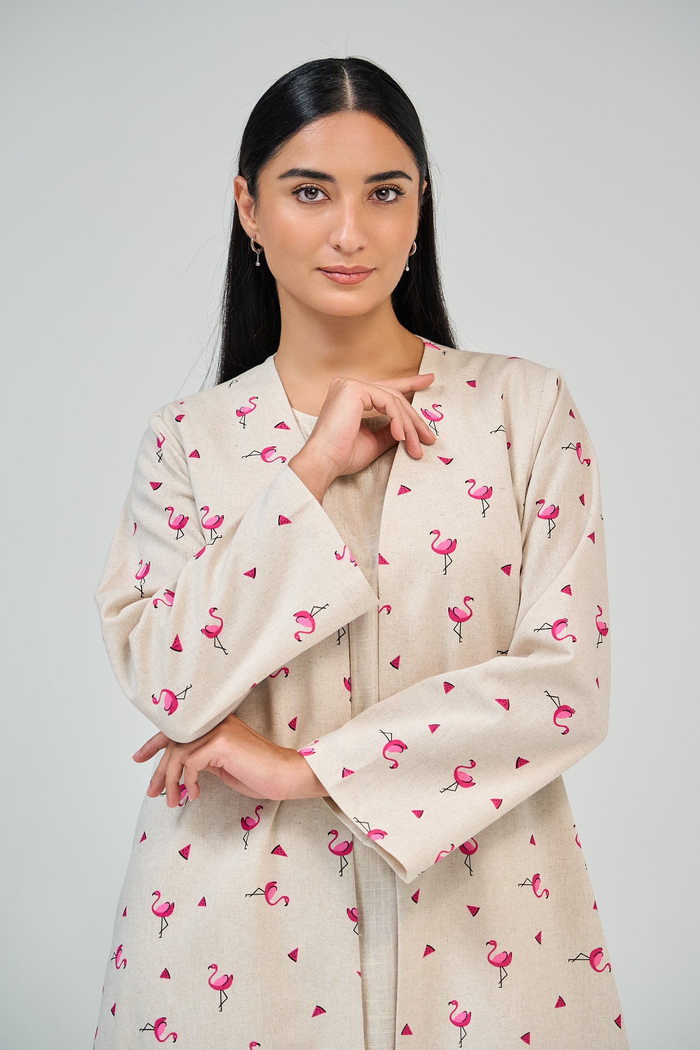 عباية مخططة بلون مغاير (نسخة)