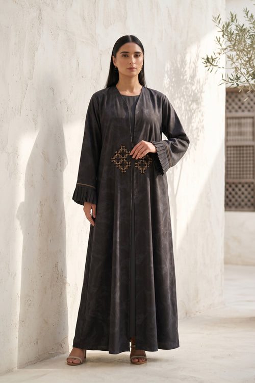 Eclipse Pleated Cuff Abaya