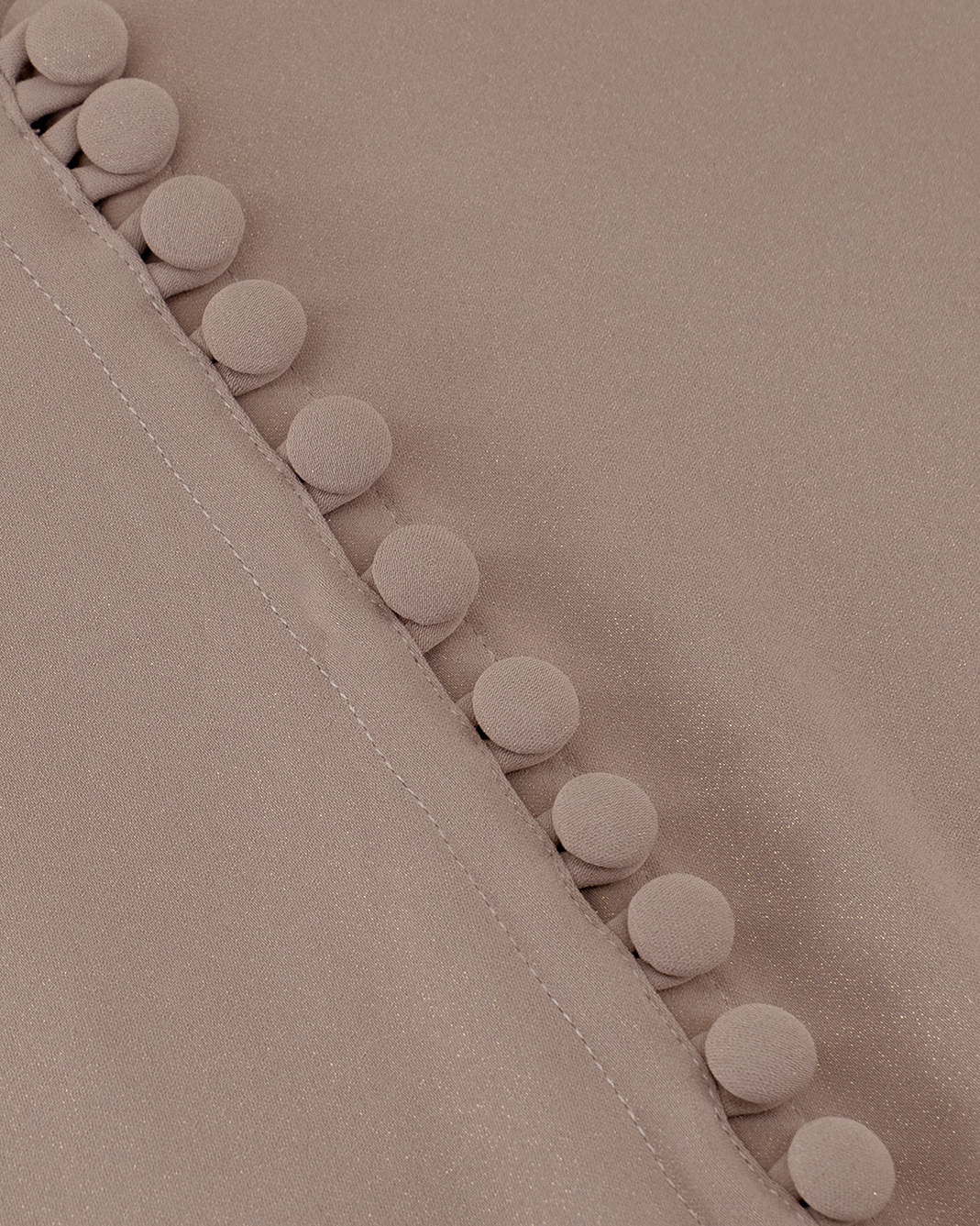 Mocha Matte Abaya مع زر الزر النسيج