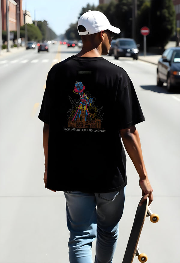 Make Art - Digital Print Design - Oversized T-Shirt – hover image