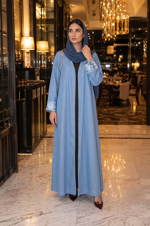 Sky Blossom Abaya
