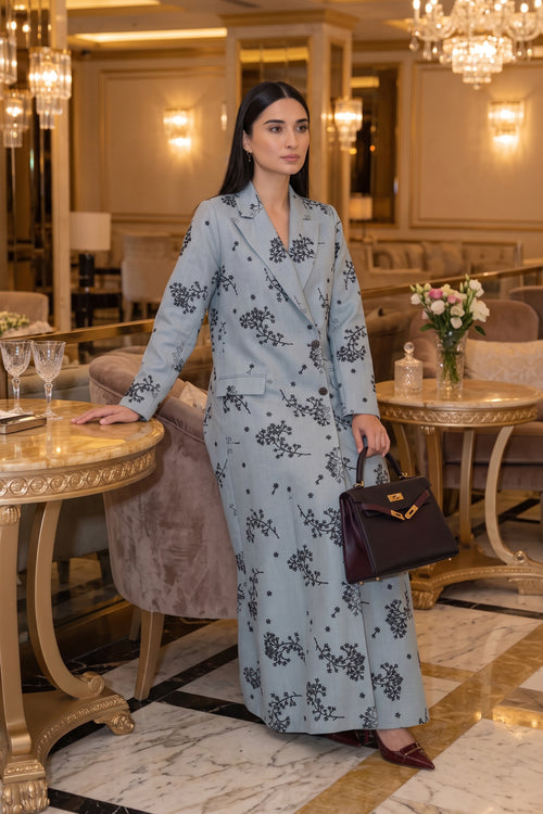 Frost Blossom Tailored Abaya – hover image