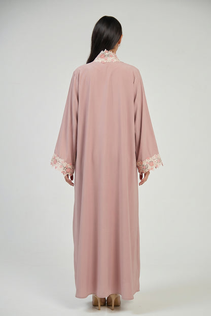 Blossom Lace Rose Abaya